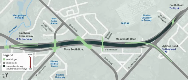 Map of Darlington Upgrade Project